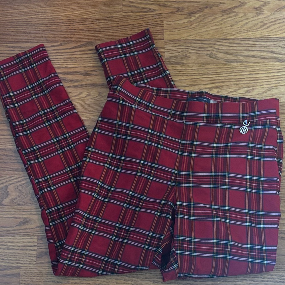 Tommy Hilfiger Red Plaid Leggings